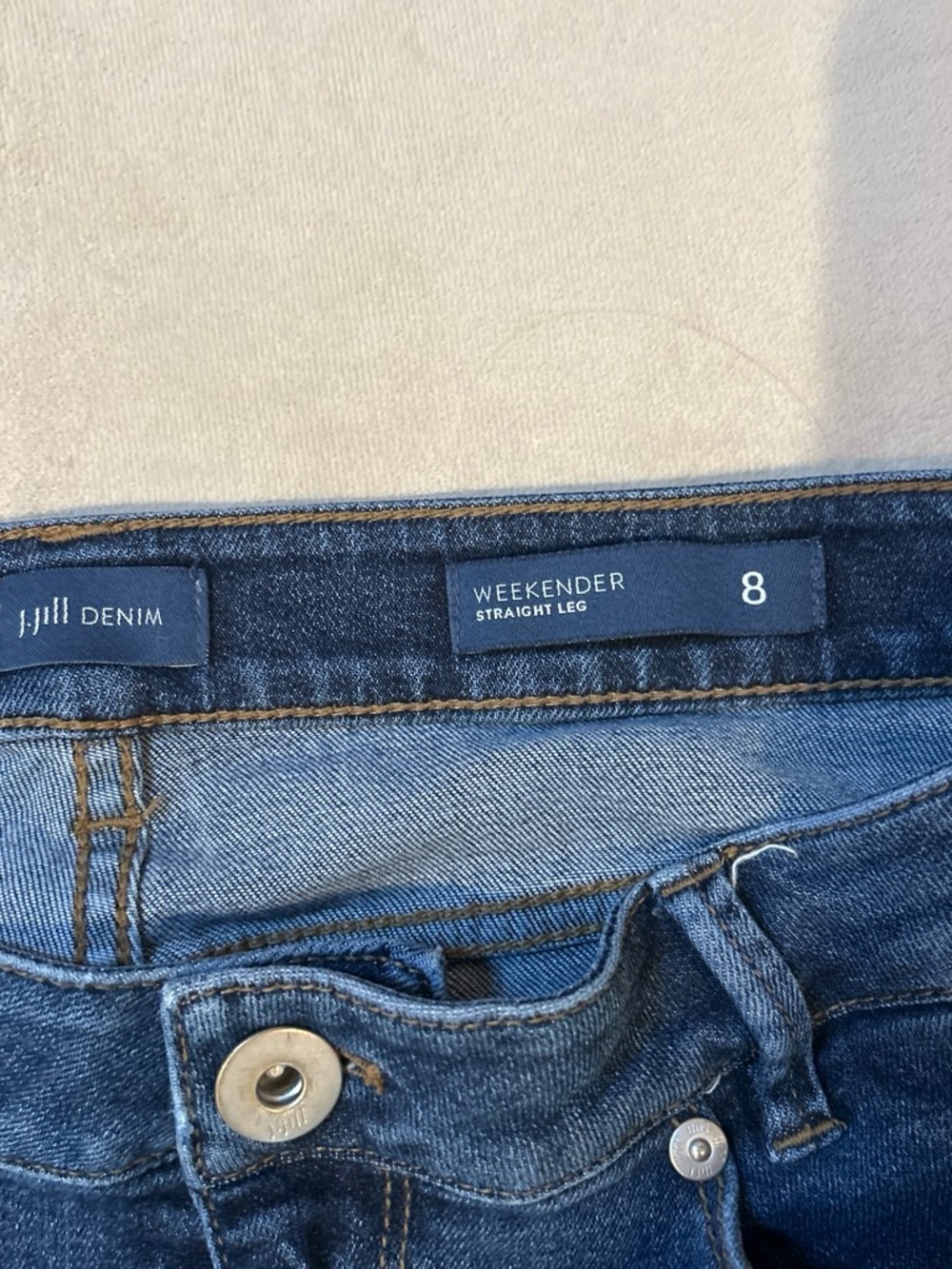J. Jill Straight-Leg Jeans in Dark Blue - Picture 2 of 3